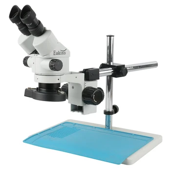  7-45X Didelis Dydis Metalo Stovas Stereo Binokulinis Mikroskopas + 0,5 X 2X 1X Pagalbiniai Tikslas Objektyvas LAB Telefono PCB Litavimo